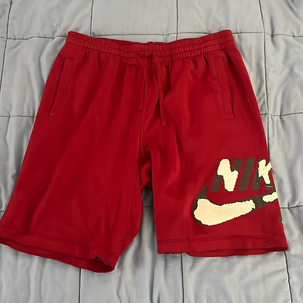 Red Nike SB gym shorts